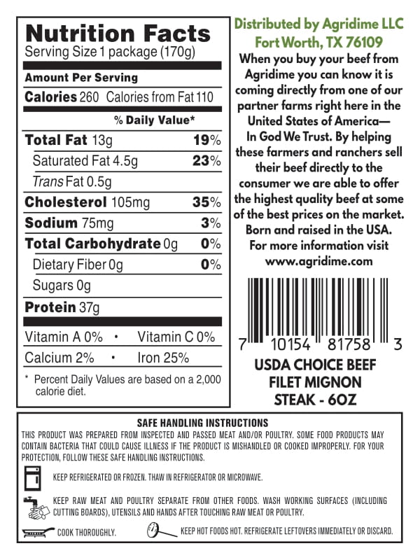 Grain Fed Tenderloin (Filet Mignon) - Image 7