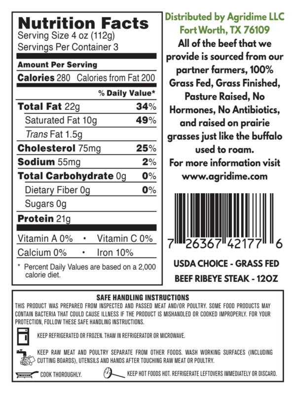 Grass-Fed Ribeye Grass-Finished, Pasture Raised, No Hormones, No Antibiotics - Image 4
