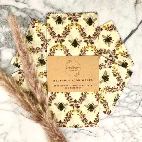 Pink Peony Reusable Food Wrap