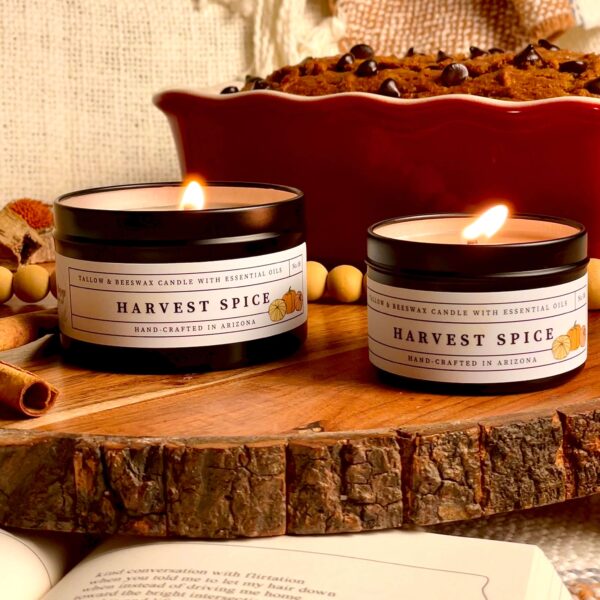 Harvest Spice Tallow & Beeswax Candle - Image 3